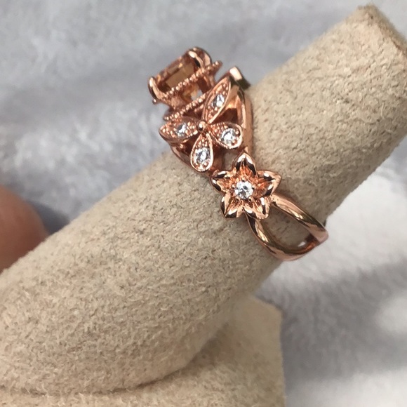 Morganite Diamond Ring - Picture 2 of 8